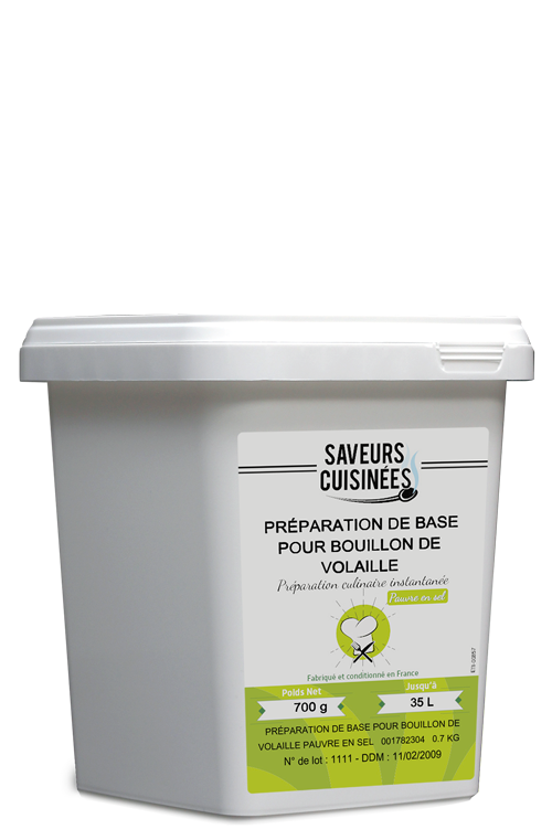 Bouillon de volaille pauvre en sel France Culinaire Développement